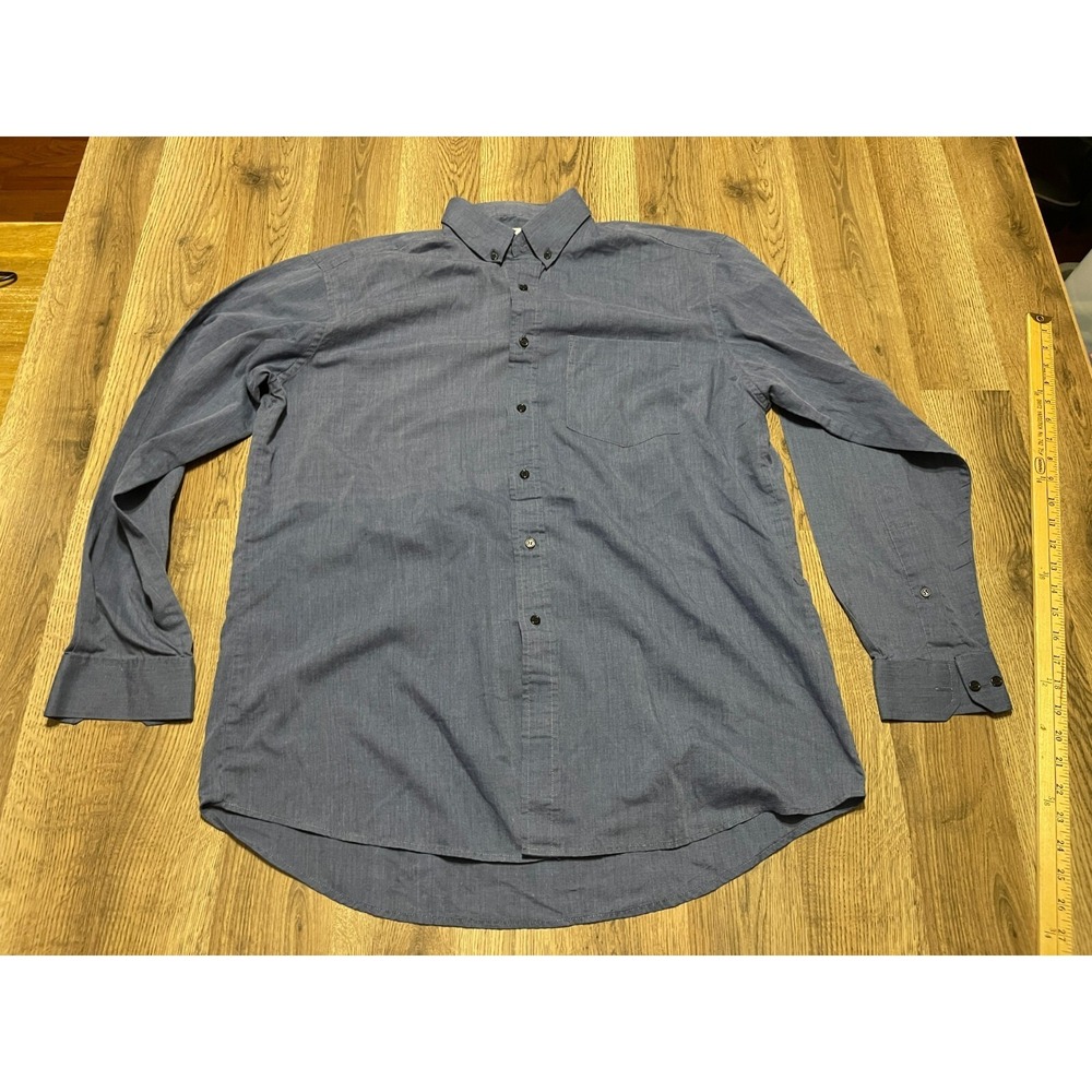James Fashion Shirt, Men's Size Large, Blue, Button Up, Long Sleeve